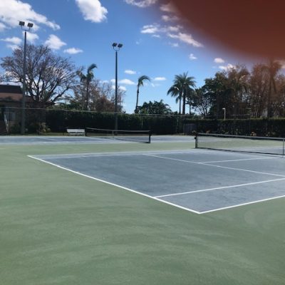 The Charter Club of Marco Beach Hurricane Ian Damage and Rebuilding Progress Image Gallery: Tennis Court